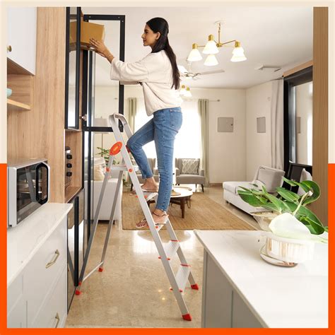Advance 5-Step Foldable Aluminium Ladder – Bathla Home
