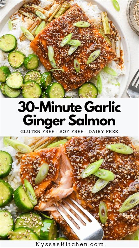 30-Minute Garlic Ginger Glazed Salmon Recipe