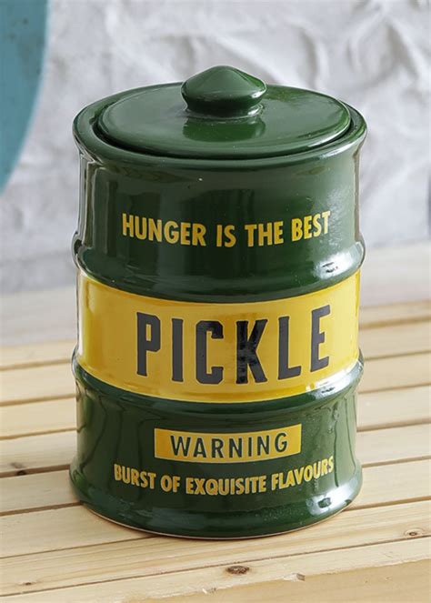 Get Barrel Pickle Jar - Green at ₹ 550 | LBB Shop