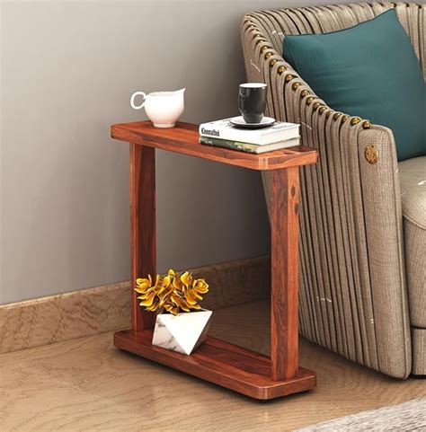 ADOUER WOOD Solid Sheesham Wood Side Table for Living Room Sofa Bedside ...