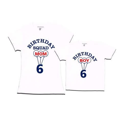 Buy 6th Birthday T-shirts for Mom and Son @ gfashion India – GFASHION