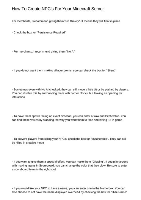 Image result for How to Create NPC in Minecraft Java