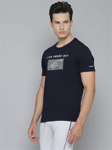 Alcis Men Printed Navy Blue Tshirts MAS21E706400-S