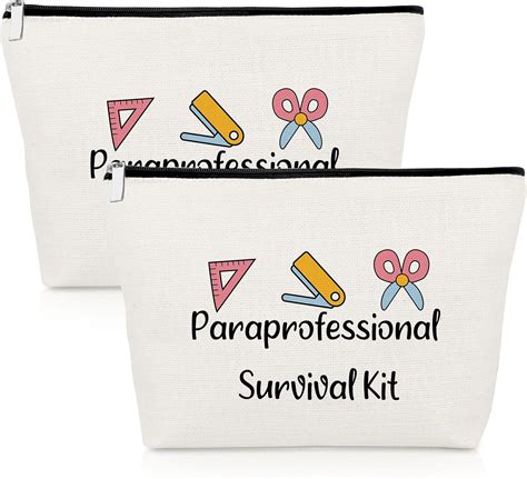 Amazon.com: Gevody Paraprofessional Appreciation Gift 2 Pcs Makeup Bag ...