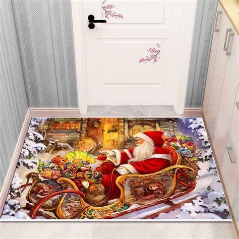 40*60cm Christmas Kitchen Floor Mat Bedroom Living Room Long Bedside ...