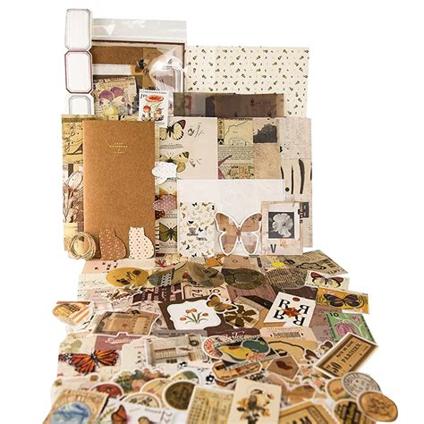 HASTHIP Scrapbook Stickers Kit with Notebook for Journaling and DIY ...