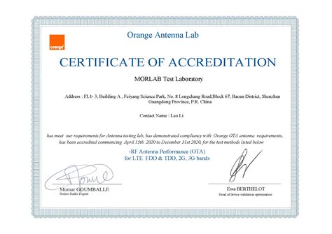 国外测试认证资质 - 国内外测试认证资质 - 摩尔实验室 - LTE CCC CE FCC ROHS GCF ISO9000 FTA OTA ...