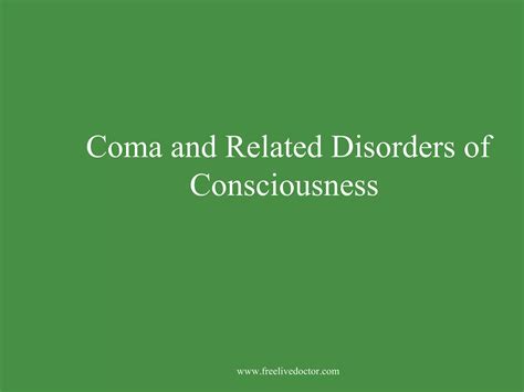 Coma and related disorders of consciousness | PPT