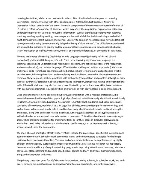 Adhd and ld what can we do | PDF