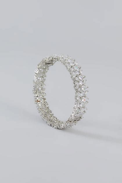 Fida White Diamond Kadas – Zevar by Geeta