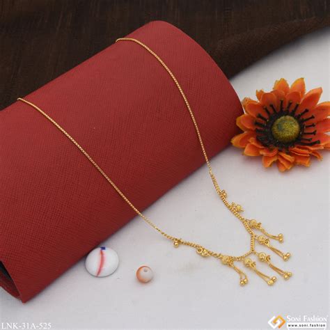 1 Gram Gold Plated Decorative Design Necklace for Ladies - Style A525 ...