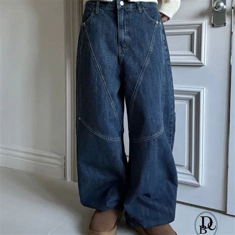 Nemi Jing Point Balloon Denim Wide Pants – Uncut-Trends