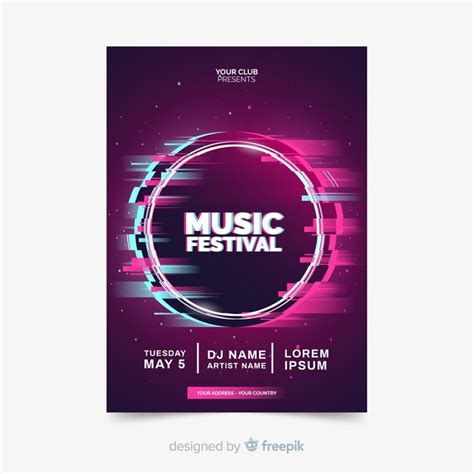 Flyer zum Musikfestival | Kostenlose Vektor