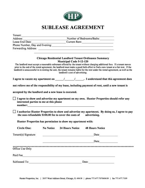 40+ Professional Sublease Agreement Templates & Forms - Template Lab