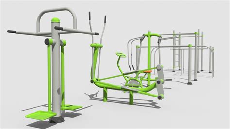 Gym Equipment Outdoor 3D model | CGTrader