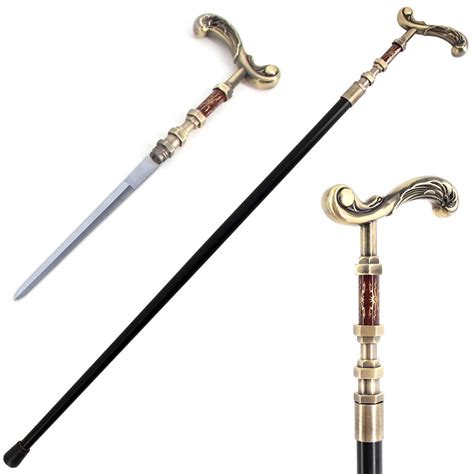 Nautilus Steampunk Handle Gentlemen Walking Cane Sword-5H3-S