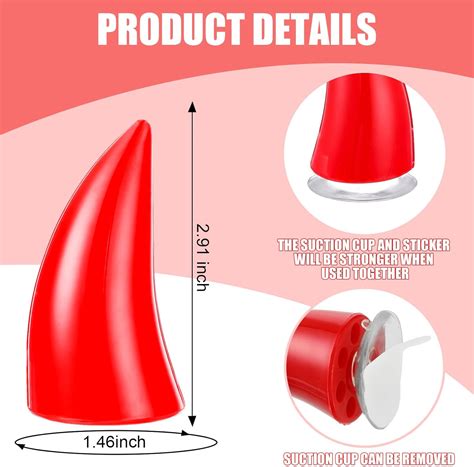 Buy 8 Pcs Car Roof Decoration 3D Bumper Hood Stickers Car Devil Horns ...