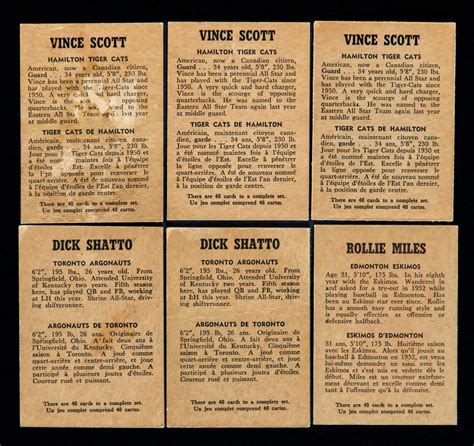 Lot Detail - 1959 Wheaties CFL Football Cards (40) Including HOFers Sam ...