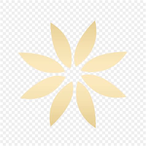 Golden Petals White Transparent, Beautiful Dreamy Golden Eight Petal ...