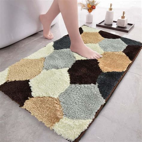Buy MAXOSHINE Microfiber Bathroom Mat Water Soak-Anti Skid Mat for ...