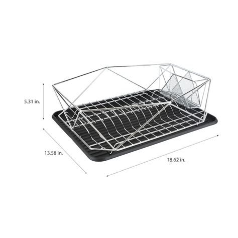 Kitchen Details 13.58-in W x 18.62-in L x 5.31-in H Iron Dish Rack ...