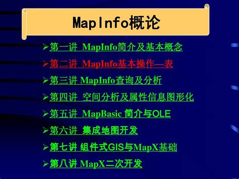 第二讲 MapInfo基本操作_word文档在线阅读与下载_无忧文档