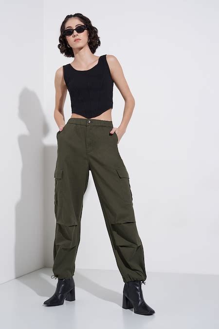 Olive Solid Full Length Casual Women Relaxed Fit Joggers - Selling Fast ...