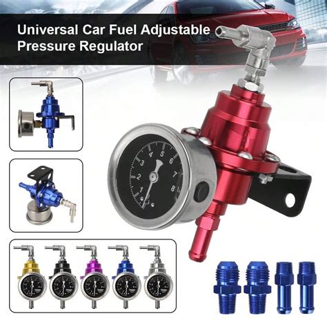 Adjustable Fuel Pressure Regulator Aluminum Vehicle Refitting Fuel ...
