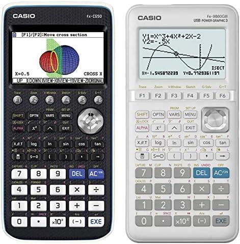 Casio FX-CG50 Scientific Graphic Calculator (Black) & Casio FX-9860GIII ...