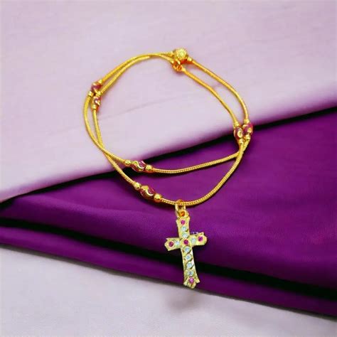 Traditional Impon Christian Dollar Chain 18 Inch Short Chain