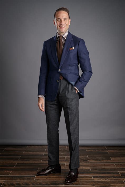 Navy Blue Hopsack Sport Coat - He Spoke Style