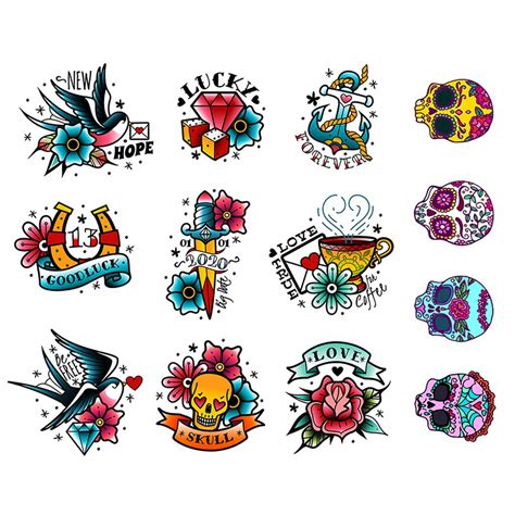 CARGEN Cool Classic Temporary Tattoos Old School India | Ubuy