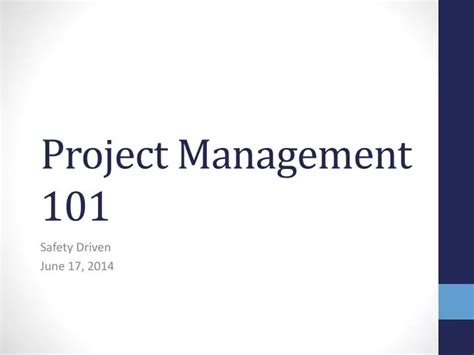 Image result for Project Management 101