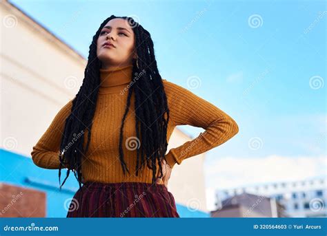 Black Woman, Vision and Confidence in Urban City with Fashion, Beauty ...