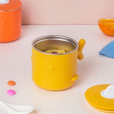 Keep Warm Stainless Steel Feeding Cup Yellow 200 ml Online - Premium ...