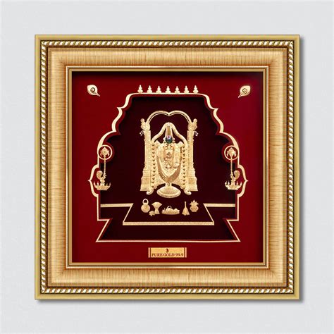 Order Balaji Gold Photo Frame Temple Art Online | Prima Art