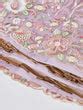 Mauve Net Sequins and thread embroidery Semi-Stitched Leheng