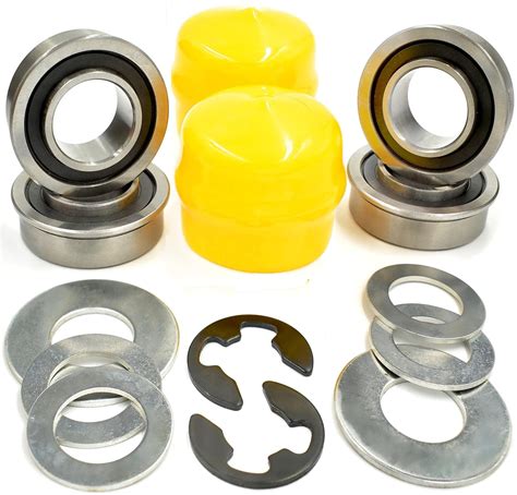 HD Switch (4 Pack) Front Wheel Bearings for AM127303 & Axle Rebuild Kit ...