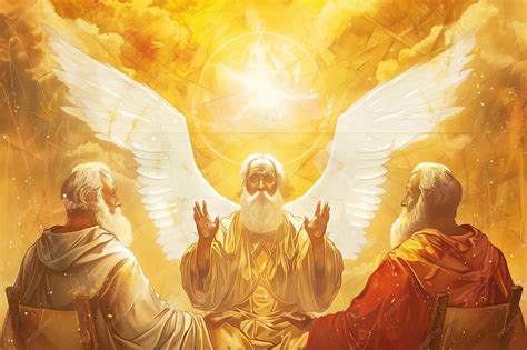 Premium Photo | The Holy Trinity the Father the Son and the Holy Spirit ...