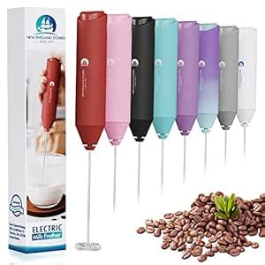 Electric Milk Frother with Stand Handheld Whisk Beater Foam Maker for ...