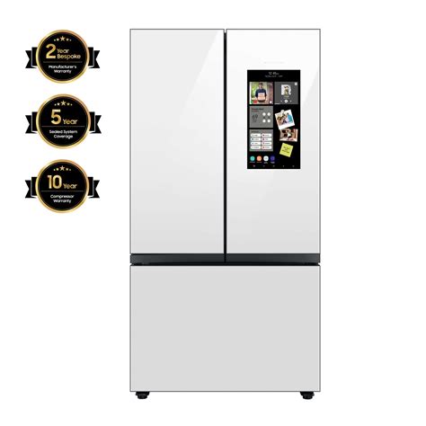 Shop Samsung Samsung Bespoke 3-Door French Door Counter-Depth White ...