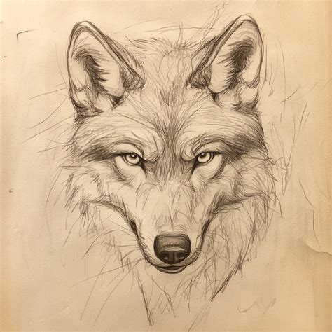 wolf 36 | Wolf drawing, Wolf face drawing, Wolf sketch