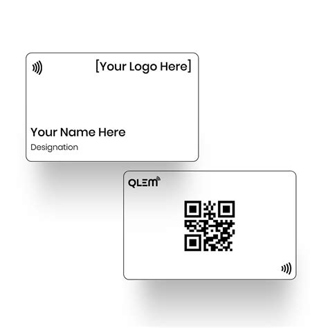 QLEM NFC Smart Business Card - PVC - White (Customized) – Qlem.co