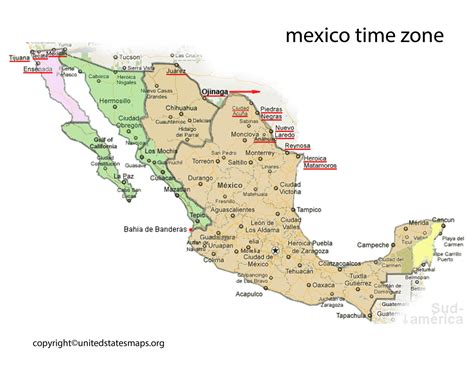 Mexico Time Zones Map _ North America Time Zone Map – XBQVWB