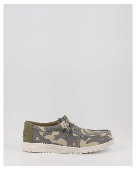 Nauticos Hey Dude WALLY WASHED CAMO verde | Obi