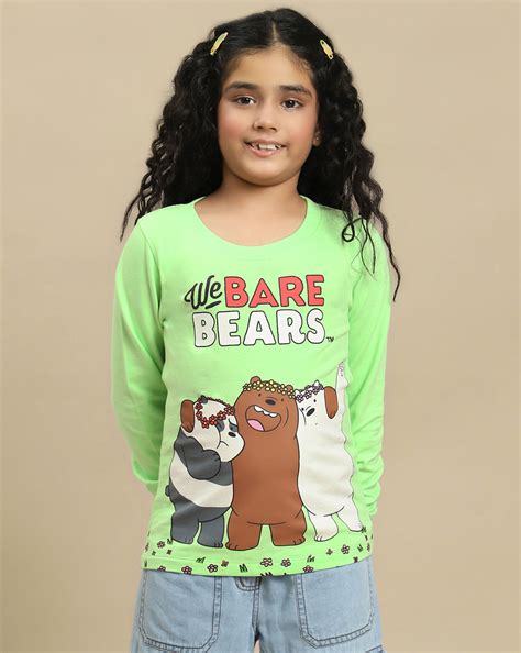 We Bare Bears Printed Relaxed Fit Tshirt For Girls – Kidsville