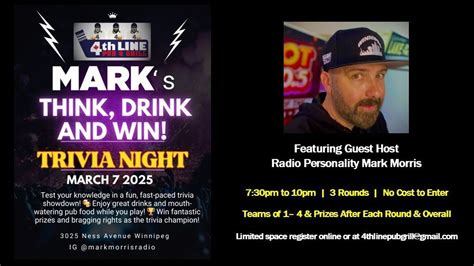 4th Line Trivia Night featuring guest host Mark Morris, 4th Line PUB ...