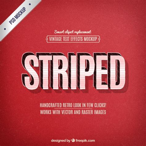 Retro text effects | Free PSD