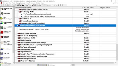Cummins INSITE Software: Remote Accelerator Pedal or Lever Mode for ...