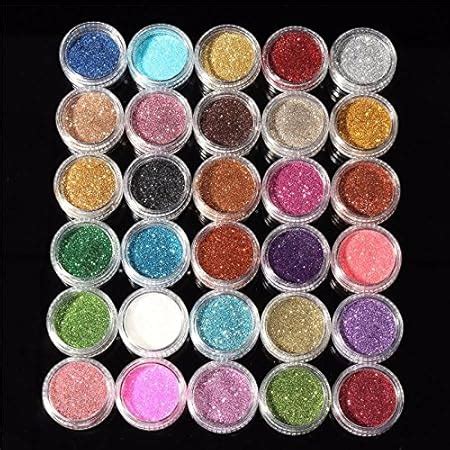 SYGA Acrylic 3D Glitter Powder Manicure Set of Nail Stickers, Nail Art ...